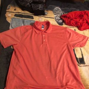 PGA air flux golf shirt salmon
